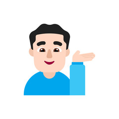 Man Tipping Hand: Light Skin Tone