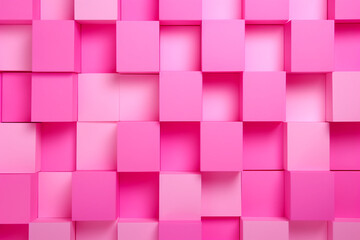 ピンクの立体背景　ビジネス　Generative AI