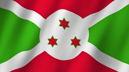 Burundi flag waving in the wind. Flag of Burundi images