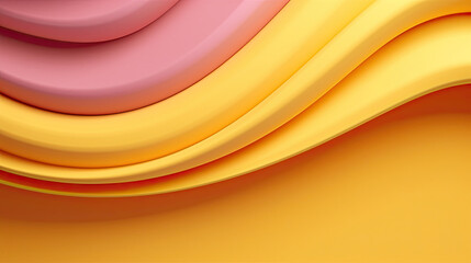 Abstract background with pink and yellow waves