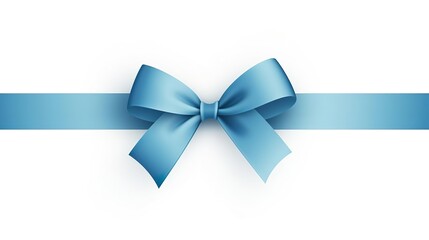 Blue Ribbon with Bow
