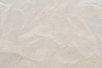 Hanji, an eco-friendly paper made from Broussonetia kazinoki. Crumpled, Korean paper