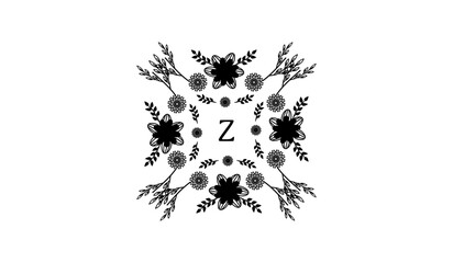 Naklejka premium Luxury Retro Card Logo Z