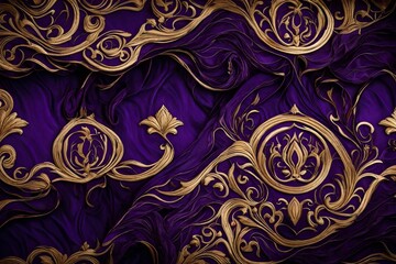 amazing handicraft design on the  purple and deep white silky cloth abstract handcraft design 