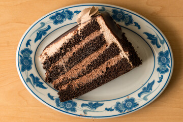 slice of chocolate cake