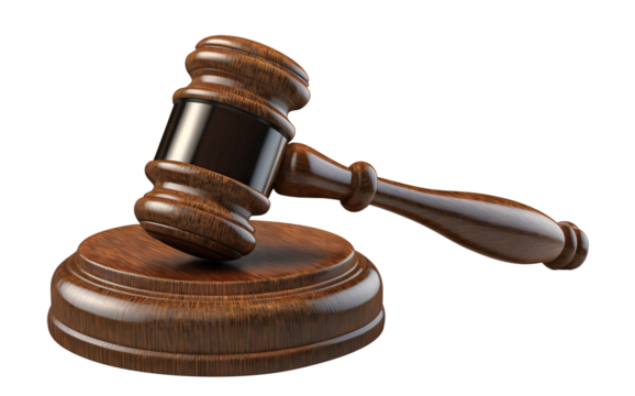 Judge's gavel cut out