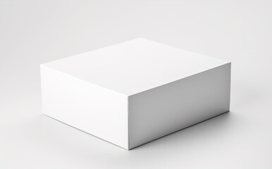 Naklejka premium White box mockup isolated on white background