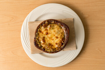 French onion soup in a bowl