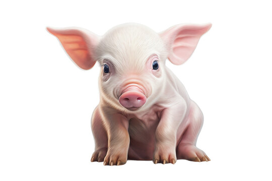 Wholesome Piglet Joy Unveiled on a transparent background