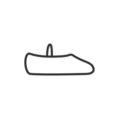 Ballet shoes, linear icon. Line with editable stroke
