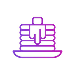 Pancake Icon Vector, Outline Style