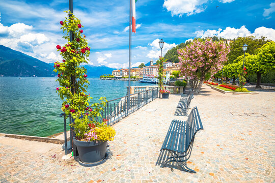Town of Bellagio Lungolago Europa lakefront walkway view