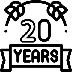 20 anniversary icon