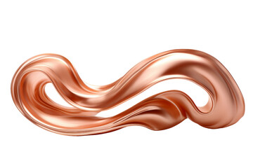Shiny Copper Against White on a transparent background