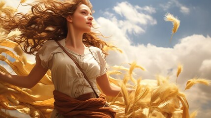 Golden Hour Beauty in Wheat Field

