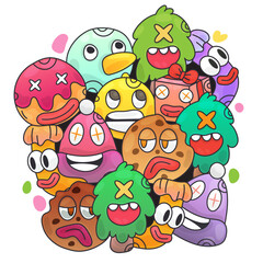 Christmas doodle elements vector illustration 