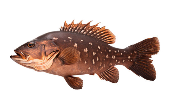 Clean White Canvas with Grouper on a transparent background