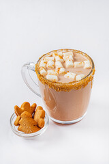 cocoa with marshmallow and gingerbread