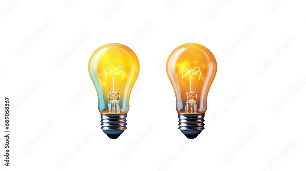 Aufkleber realistic light bulb incandescent light bulbs 3d vector light bulbs create a white background creati