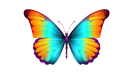 butterflies can fly Colorful butterflies on a clean background. spring and summer Isolated on a...