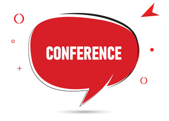 Conference speech bubble text. Hi There on bright color for Sticker, Banner and Poster. vector illustration.