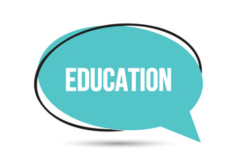 Education speech bubble text. Hi There on bright color for Sticker, Banner and Poster. vector illustration.