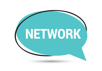 Network speech bubble text. Hi There on bright color for Sticker, Banner and Poster. vector illustration.