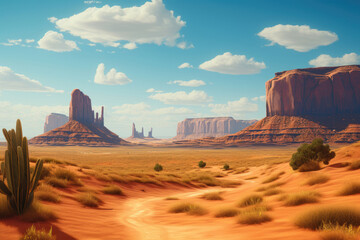 Famous place in the USA - Landscape of Monument Valley in Arizona