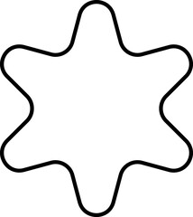 Geometric shapes. Outline geometric shapes. Outline design of border for basic geometric shapes. Basic figure for education. Vector illustration