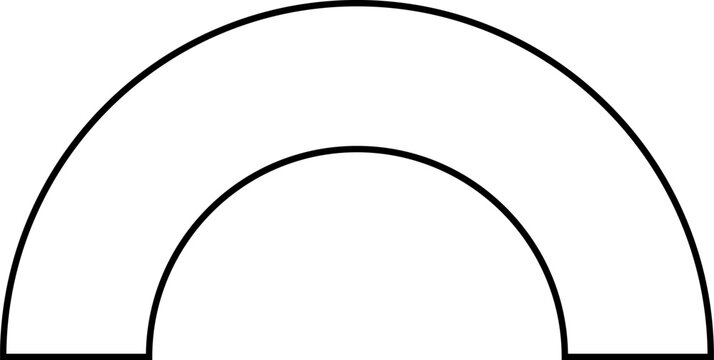 Geometric shapes. Outline geometric shapes. Outline design of border for basic geometric shapes. Basic figure for education. Vector illustration