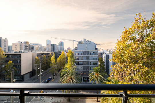 "Discover contemporary allure in Diagonal Mar, Barcelona, Catalonia. Sleek architecture melds seamlessly in the cityscape—apartments, offices, and hotels merging in this architectural marvel."