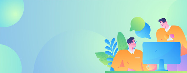 Business People Flat Vector Concept Operation Hand Drawn Illustration
