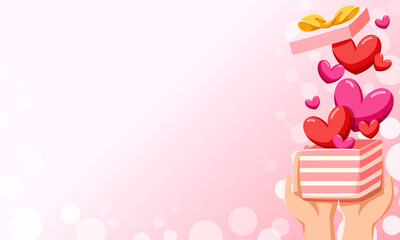 set of illustrations for colorful elements Valentines Day. vector illustration