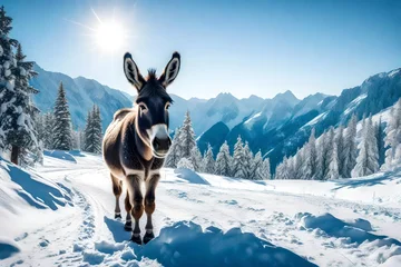  winter donkey in mountain © MUmar