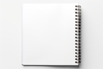 white spiral notebook