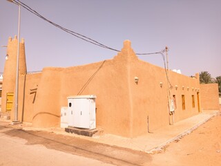 An old mud mosque in Qassim, Saudi Arabia