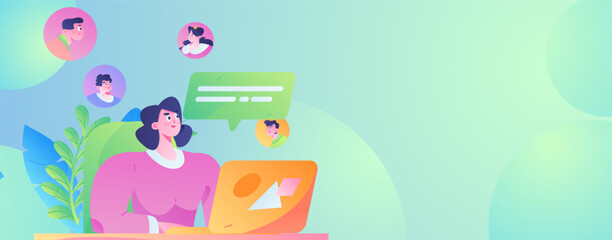 Business People Flat Vector Concept Operation Hand Drawn Illustration
