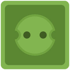 Electrical outlets symbol icon in flat design style