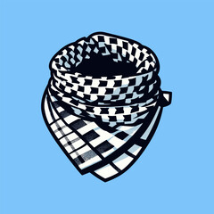 Palestine Keffiyeh scarf illustration icon logo concept isolated