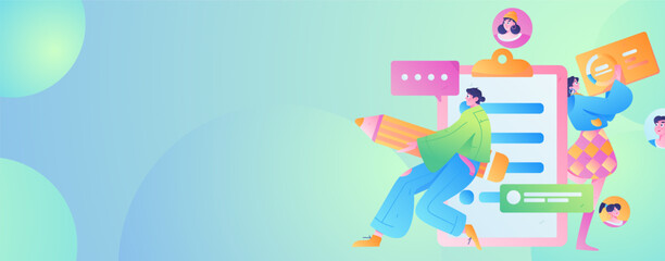 Business People Flat Vector Concept Operation Hand Drawn Illustration
