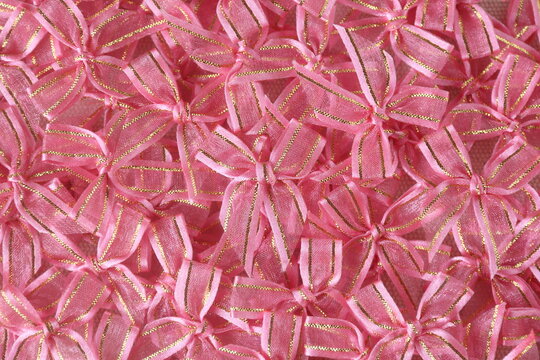 pink bows or pink ribbon background, pink ribbon bow background