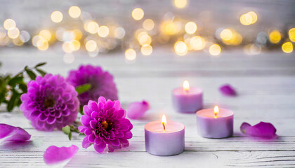 candles and flowers
