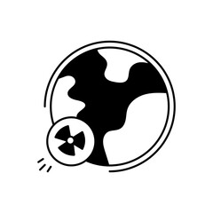 Space Radiation Vector Illustration