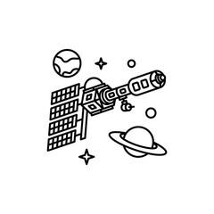 International Space Station  Vector Illustration