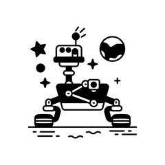 Space Robot Vector Illustration