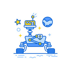 Space Robot Vector Illustration