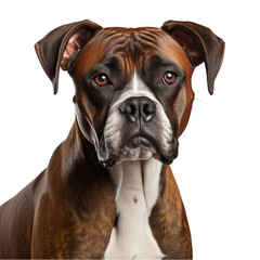 Close-Up of Dog on White Background on a transparent background PNG