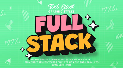 Full Stack 3d Text Style Effect