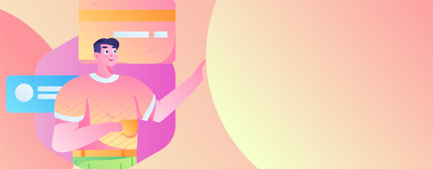 Business People Flat Vector Concept Operation Hand Drawn Illustration
