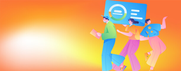 Business People Flat Vector Concept Operation Hand Drawn Illustration
